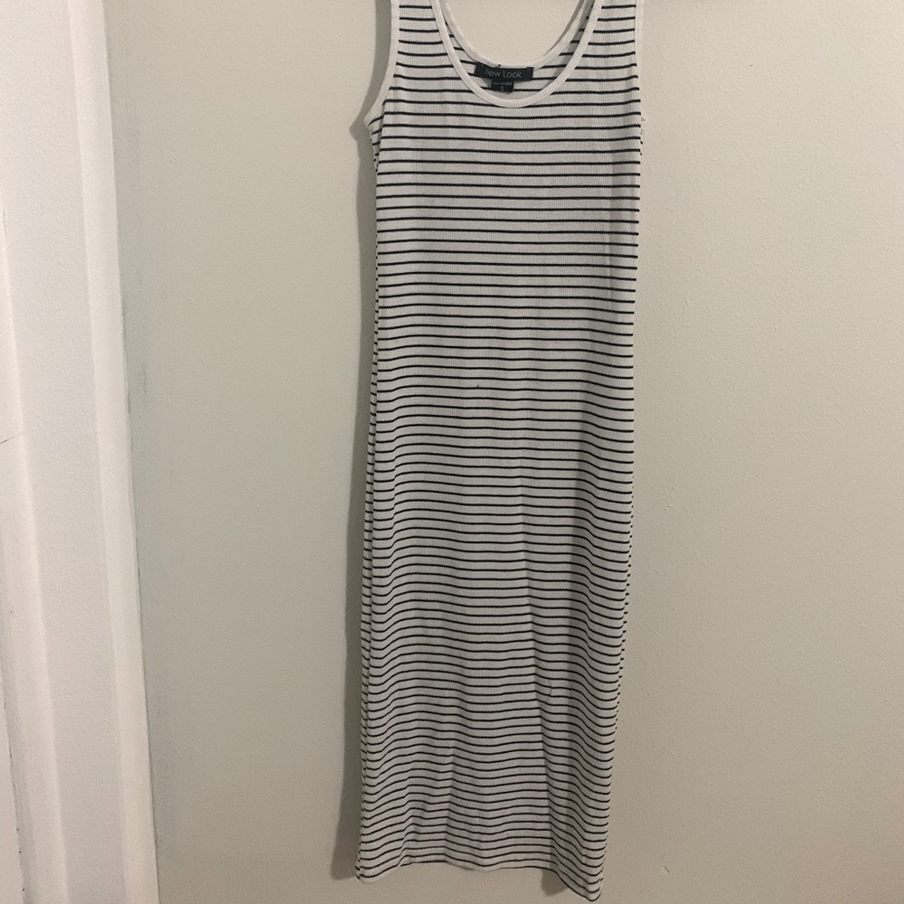 Striped form fitting dress
